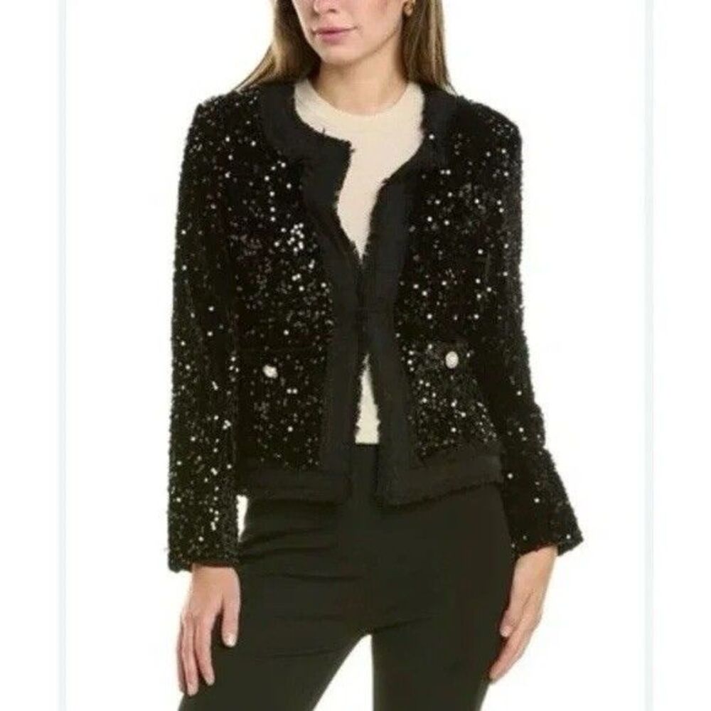 Nanette Lepore Sequin Blazer Cardigan